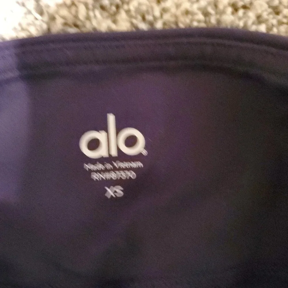 Alo Yoga Blue Mesh Panel Leggings XS